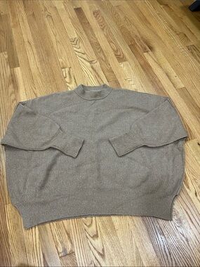 Free People Relaxed Sweater in Taupe